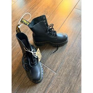 Dr Martens Audrick Nappa Leather Platform Boots Black US 5